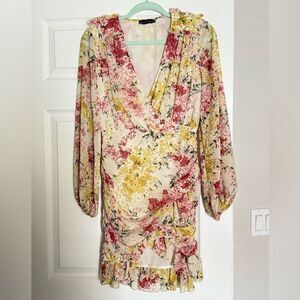 PrettyLittleThing Floral Long Sleeve Dress
